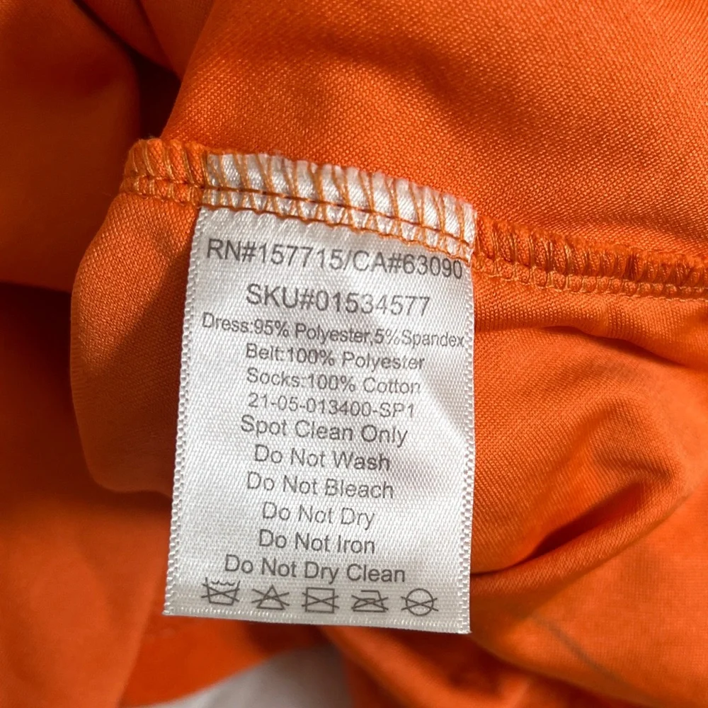 Trick ‘r Treat Orange Brown Scarecrow Costume With Socks